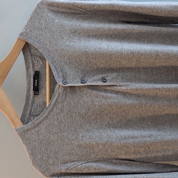 Vince Men's Large Long Sleeve Three Button Henley Tee Style #M2738-9040 - Picture 1 of 13